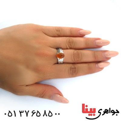 انگشتر عقیق یمنی زنانه _کد:11308