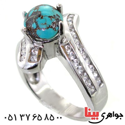 انگشتر فیروزه نیشابوری زنانه رادیوم لوکس _کد:11310