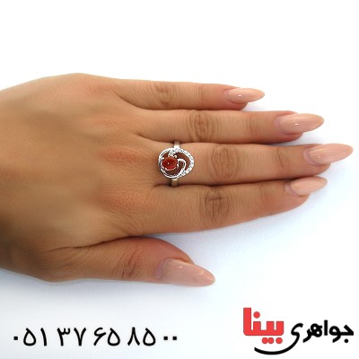 انگشتر عقیق یمنی زنانه رادیوم لوکس _کد:11312