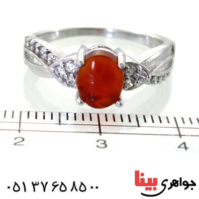 انگشتر عقیق یمنی زنانه رادیوم لوکس _کد:11313