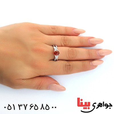 انگشتر عقیق یمنی زنانه رادیوم لوکس _کد:11313