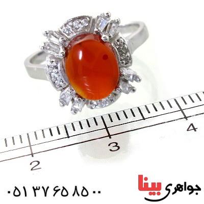 انگشتر عقیق یمنی زنانه رادیوم لوکس _کد:11315