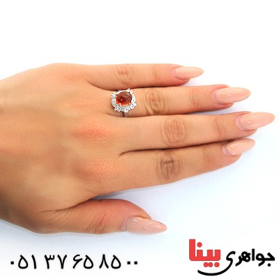 انگشتر عقیق یمنی زنانه رادیوم لوکس _کد:11315