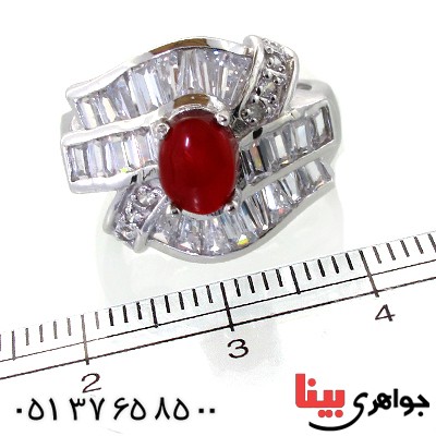 انگشتر عقیق یمنی زنانه رادیوم لوکس _کد:11316