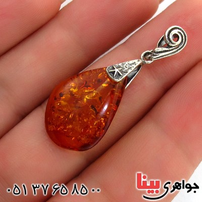 گردنبند کهربا درجه یک خوش نقش _کد:11321