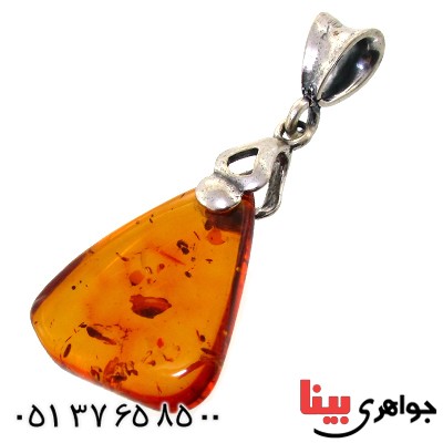 گردنبند کهربا درجه یک خوشرنگ و خوش نقش _کد:11322
