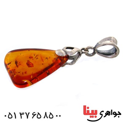 گردنبند کهربا درجه یک خوشرنگ و خوش نقش _کد:11322