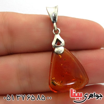 گردنبند کهربا درجه یک خوشرنگ و خوش نقش _کد:11322
