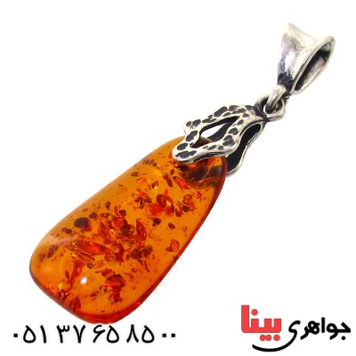 گردنبند کهربا درجه یک خوشرنگ _کد:11323
