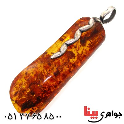 گردنبند کهربا درجه یک درشت خوش نقش _کد:11324