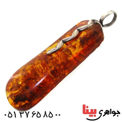 گردنبند کهربا درجه یک درشت خوش نقش _کد:11324