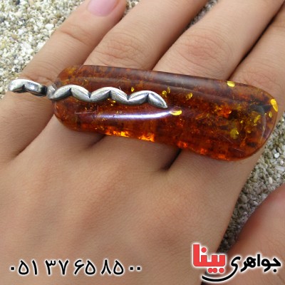 گردنبند کهربا درجه یک درشت خوش نقش _کد:11324