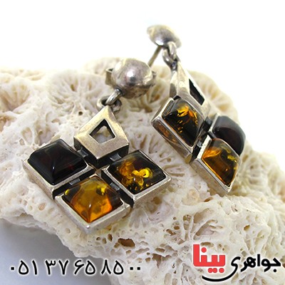 گوشواره کهربا زنانه درجه یک مدل فانتزی _کد:11325