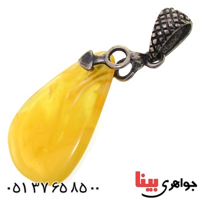 گردنبند کهربا درجه یک خوش نقش و خوشرنگ _کد:11329