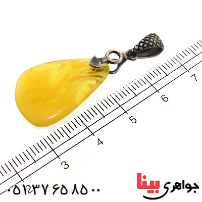 گردنبند کهربا درجه یک خوش نقش و خوشرنگ _کد:11329