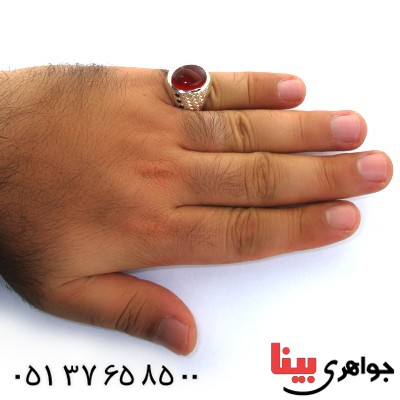 انگشتر عقیق یمنی مردانه درشت فاخر _کد:1624