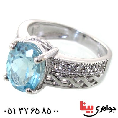 انگشتر توپاز زنانه رادیوم لوکس مدل پیوند _کد:11331