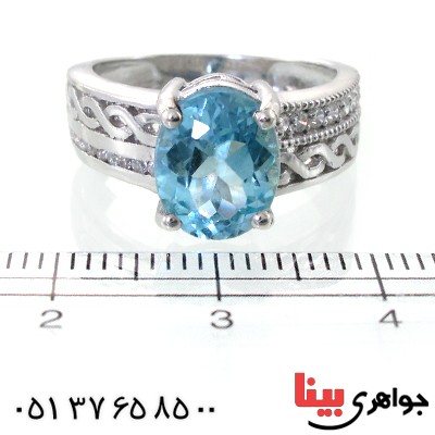 انگشتر توپاز زنانه رادیوم لوکس مدل پیوند _کد:11331