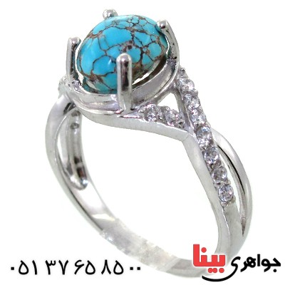 انگشتر فیروزه نیشابوری زنانه رادیوم لوکس _کد:11335