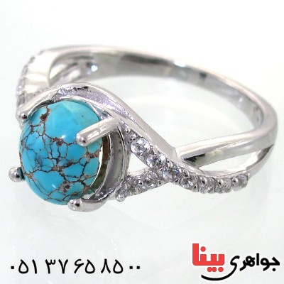 انگشتر فیروزه نیشابوری زنانه رادیوم لوکس _کد:11335