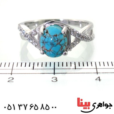انگشتر فیروزه نیشابوری زنانه رادیوم لوکس _کد:11335