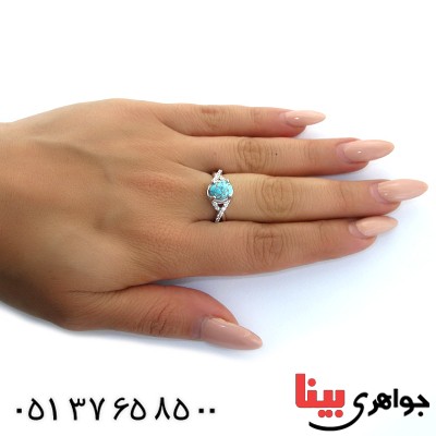 انگشتر فیروزه نیشابوری زنانه رادیوم لوکس _کد:11335