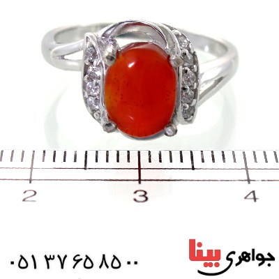 انگشتر عقیق یمنی زنانه رادیوم لوکس مدل فروغ _کد:11339