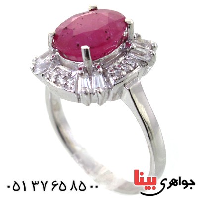 انگشتر یاقوت سرخ زنانه رادیوم لوکس مدل آفتاب _کد:11340