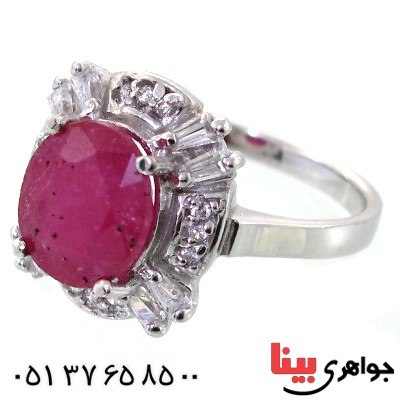 انگشتر یاقوت سرخ زنانه رادیوم لوکس مدل آفتاب _کد:11340