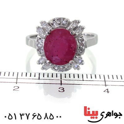 انگشتر یاقوت سرخ زنانه رادیوم لوکس مدل آفتاب _کد:11340