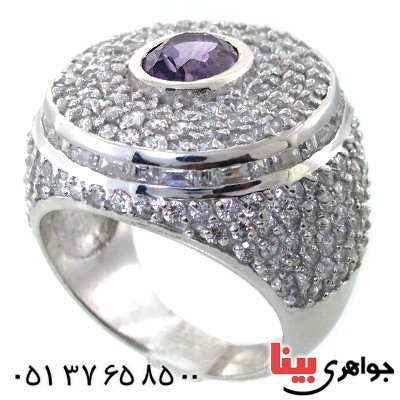 انگشتر آمتیست زنانه درشت رادیوم لوکس مجلسی _کد:11342