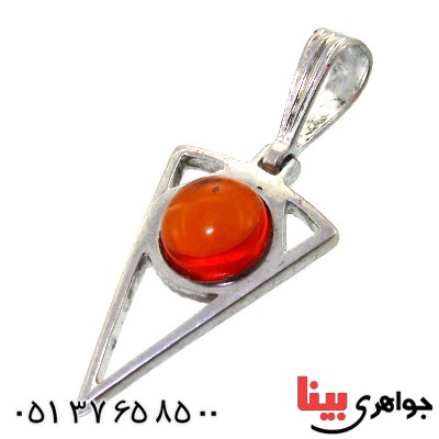 گردنبند کهربا زنانه مثلثی _کد:11345