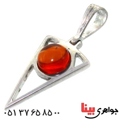 گردنبند کهربا زنانه مثلثی _کد:11345