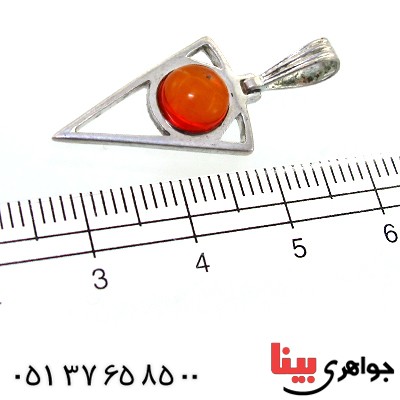 گردنبند کهربا زنانه مثلثی _کد:11345