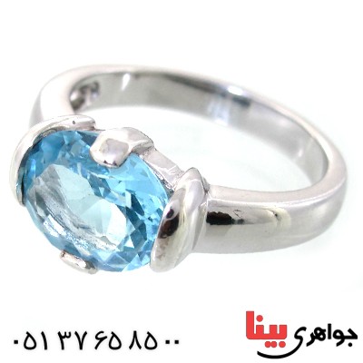 انگشتر توپاز رادیوم لوکس مدل شیدا _کد:11348