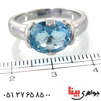 انگشتر توپاز رادیوم لوکس مدل شیدا _کد:11348