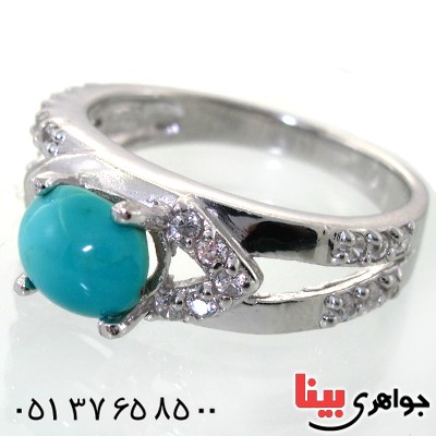 انگشتر فیروزه نیشابوری زنانه رادیوم لوکس مدل چشم _کد:11353