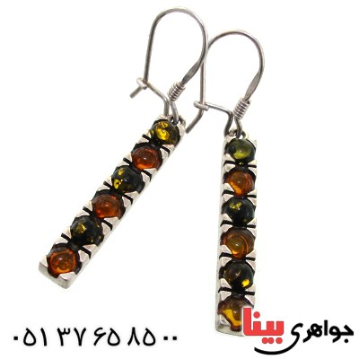 گوشواره کهربا زنانه مدل شیوا _کد:11354