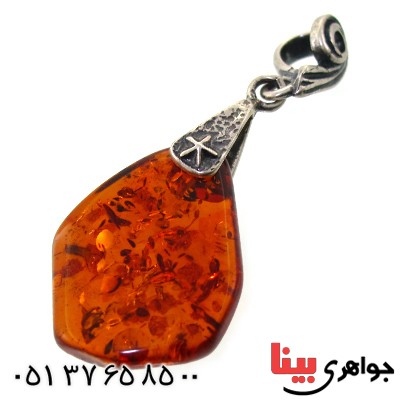 گردنبند کهربا خوشرنگ و زیبا _کد:11356