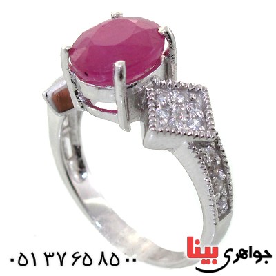 انگشتر یاقوت سرخ زنانه رادیوم لوکس مدل لعیا _کد:11360