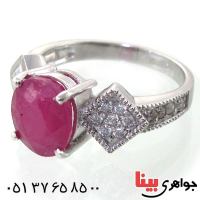 انگشتر یاقوت سرخ زنانه رادیوم لوکس مدل لعیا _کد:11360