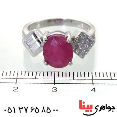 انگشتر یاقوت سرخ زنانه رادیوم لوکس مدل لعیا _کد:11360