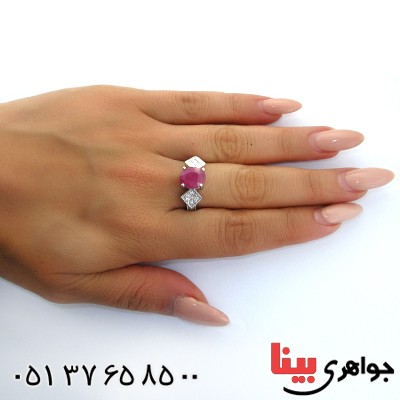 انگشتر یاقوت سرخ زنانه رادیوم لوکس مدل لعیا _کد:11360