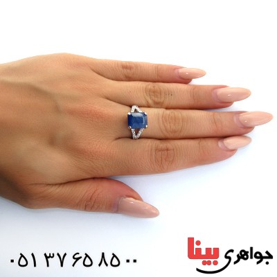 انگشتر یاقوت کبود زنانه رادیوم لوکس مدل درسا _کد:11361