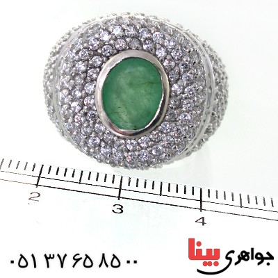 انگشتر زمرد درشت رادیوم لوکس مجلسی _کد:11363