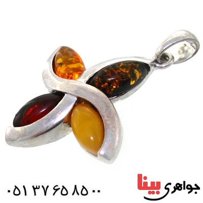 گردنبند کهربا زنانه مدل ستاره _کد:11366