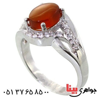 انگشتر عقیق یمنی زنانه رادیوم لوکس مدل گیتا _کد:11369