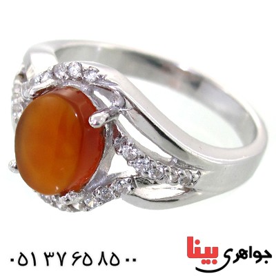انگشتر عقیق یمنی زنانه رادیوم لوکس مدل گیتا _کد:11369