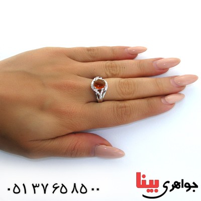 انگشتر عقیق یمنی زنانه رادیوم لوکس مدل گیتا _کد:11369