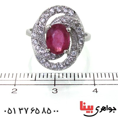 انگشتر یاقوت سرخ زنانه رادیوم لوکس مدل کهکشان _کد:11370